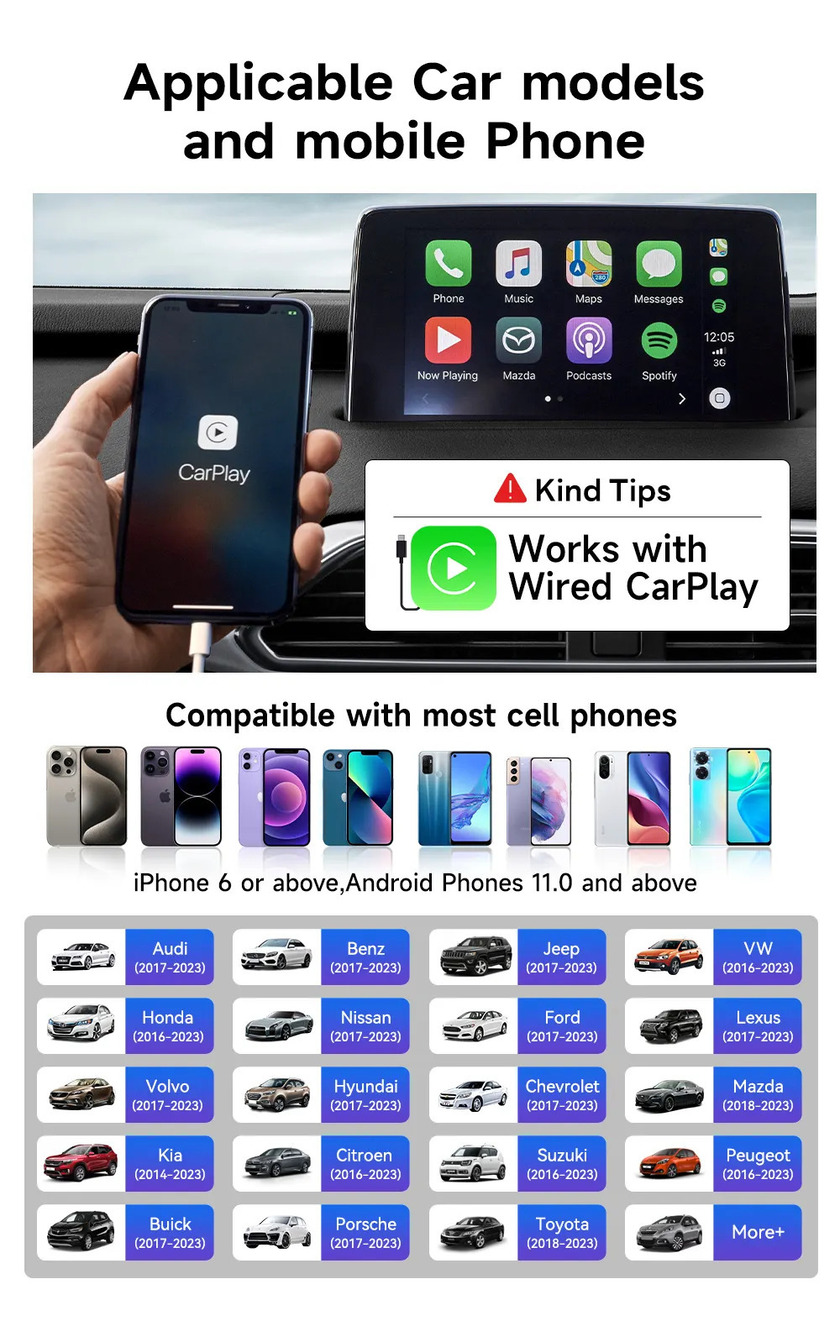 Android Box Cpc200 Tbox Ambient Usb Adapter 4G 64Gb Up To 512Gb Android 13 SDM660 Wireless Carplay Ai Tv Box Dongle Youtube Netflix