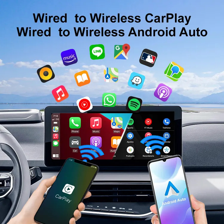 Wired Carplay And Android Auto To Wireless Mini SE Pro Ai Box With Steering Wheel Controls
