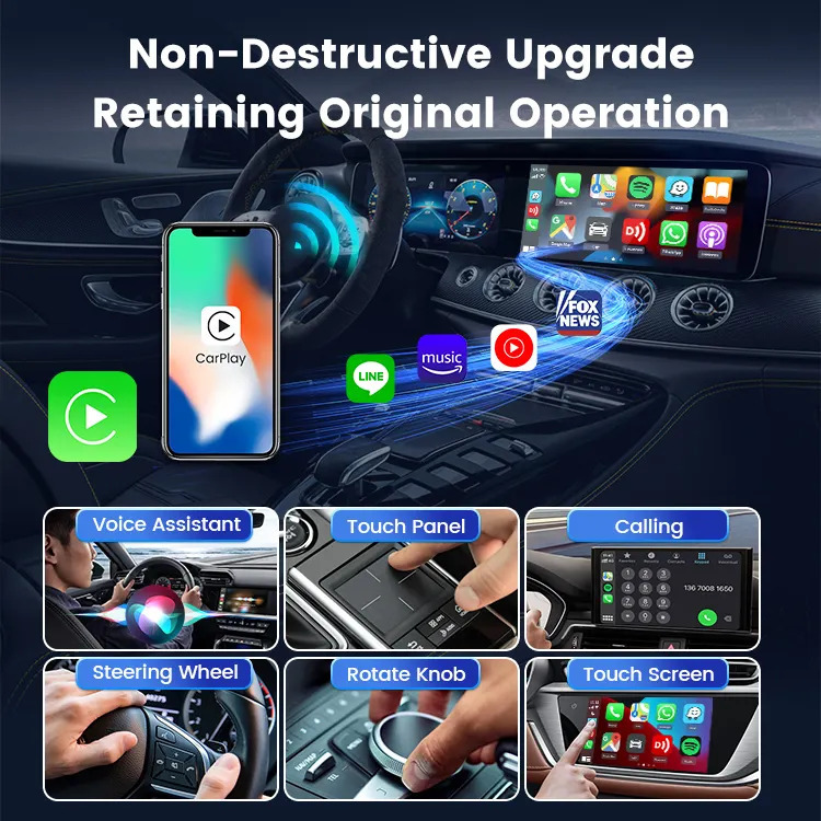 Wired Carplay And Android Auto To Wireless Mini SE Pro Ai Box With Steering Wheel Controls