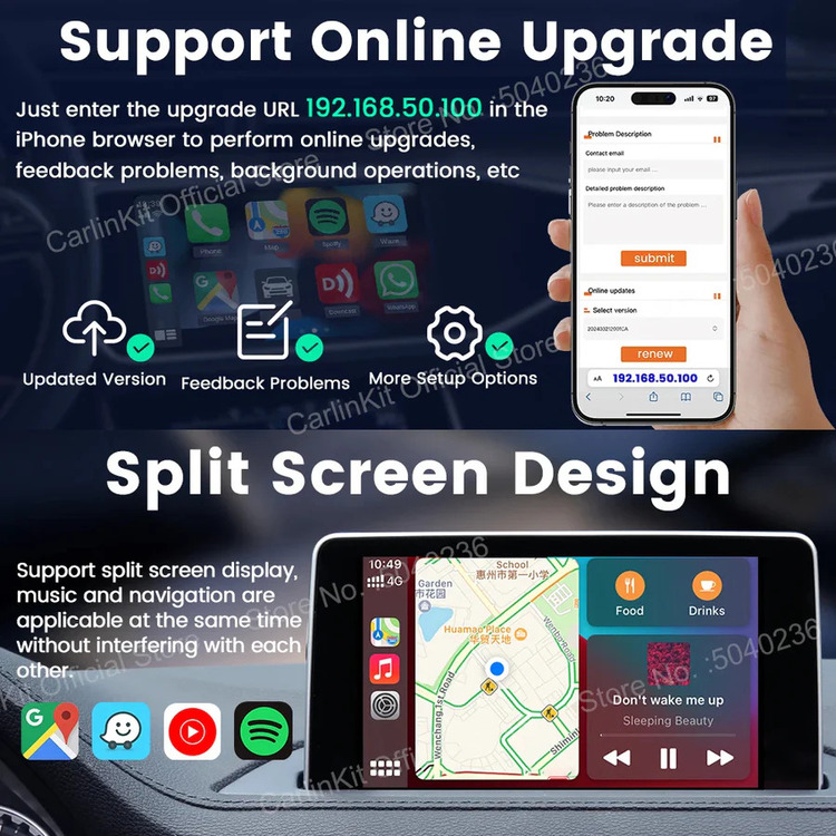 Wired Carplay And Android Auto To Wireless Mini SE Pro Ai Box With Steering Wheel Controls