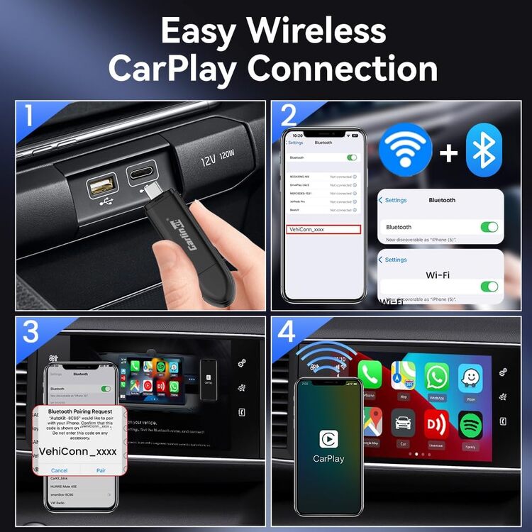 Wired To Wireless Mini SE Pro Ai Smart Box Carplay Adapter Android Auto Wireless Carplay Dongle