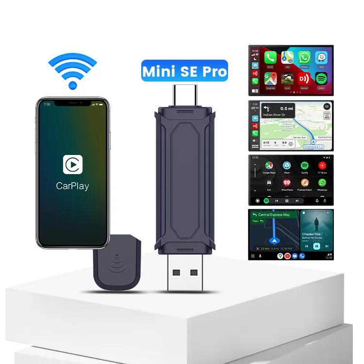 Wired To Wireless Android Auto And Carplay Adapter Mini SE Pro Automatic Connection Dongle