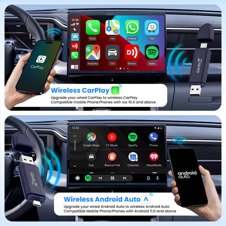 CPC200-Mini SE Pro Auto Connect Wireless Plug And Play CarPlay Android Auto Dongle For IPhone Apple