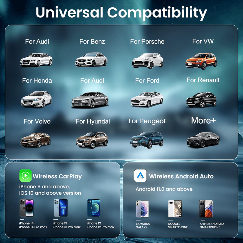 Wireless Carplay Android Auto 2 In 1 Adapter Ai Box CPC200 2air Strong Anti Interference