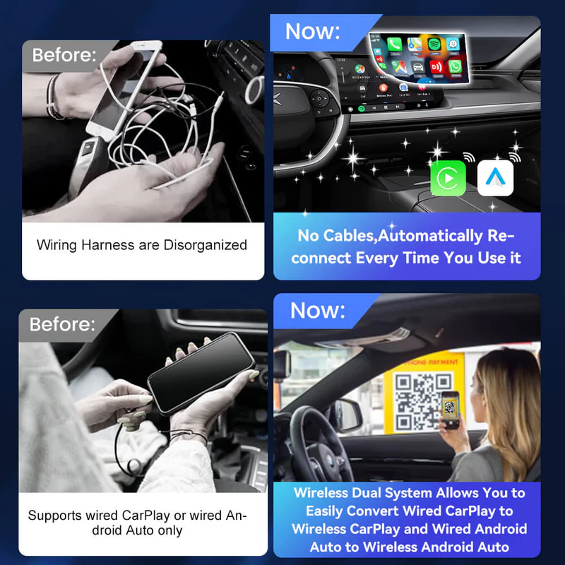 Wireless Carplay Android Auto 2 In 1 Adapter Ai Box CPC200 2air Strong Anti Interference