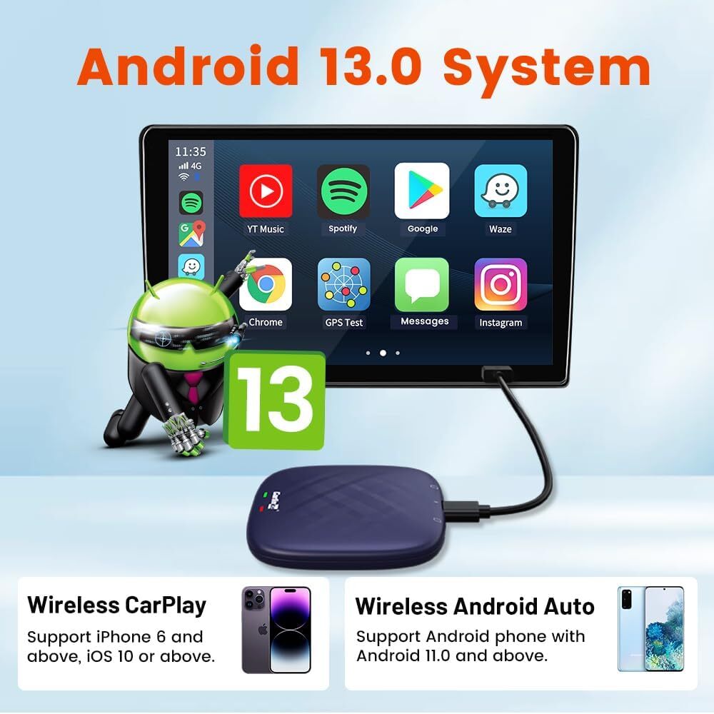 Tbox S Model Wireless CarPlay Smart Car Ai Box 8 Core 8g 128gb YouTube Netflix Wifi GPS LTE Android 13