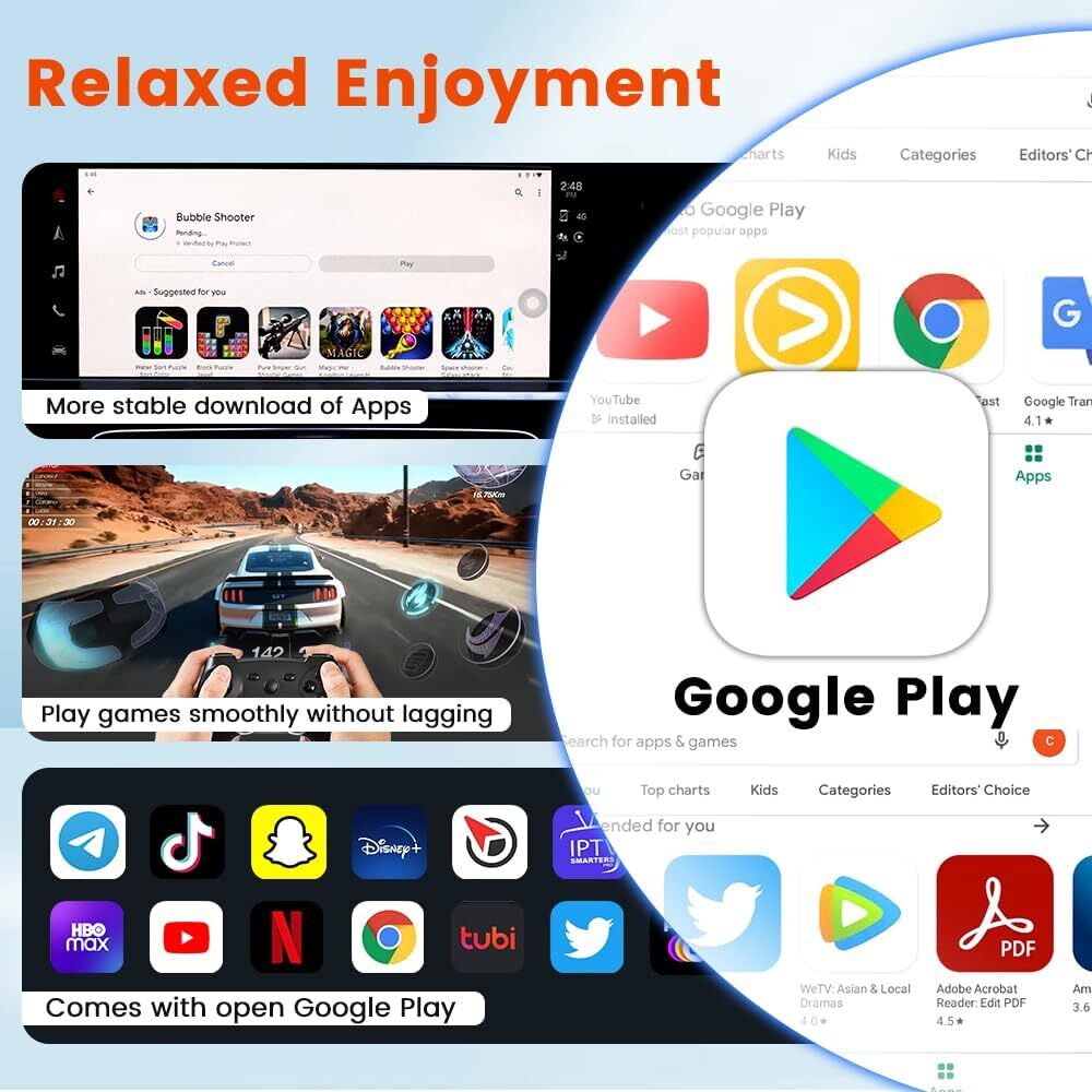 Autolink Carplay to Multi Media - CPC200 Tbox PLUS 4GB 64G 8 Core Android 13 Wireless Android Auto Carplay Multimedia Smart Ai Box carlink box car pla