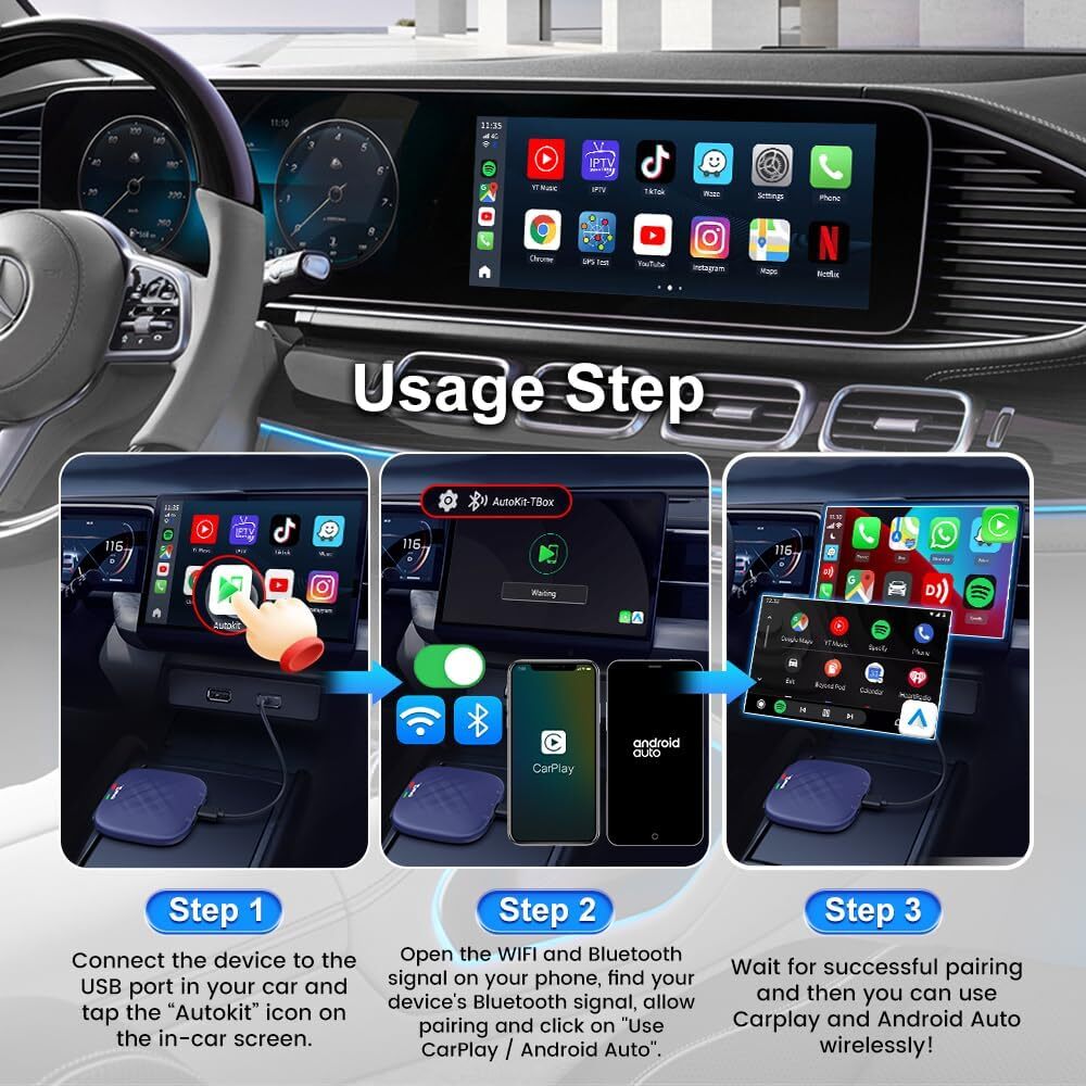 Autolink Carplay to Multi Media - Carplay AI BOX Tbox-plus Sim Card GPS Navigation 4+64G Wireless Carplay Ai Box Android 13 Car Play