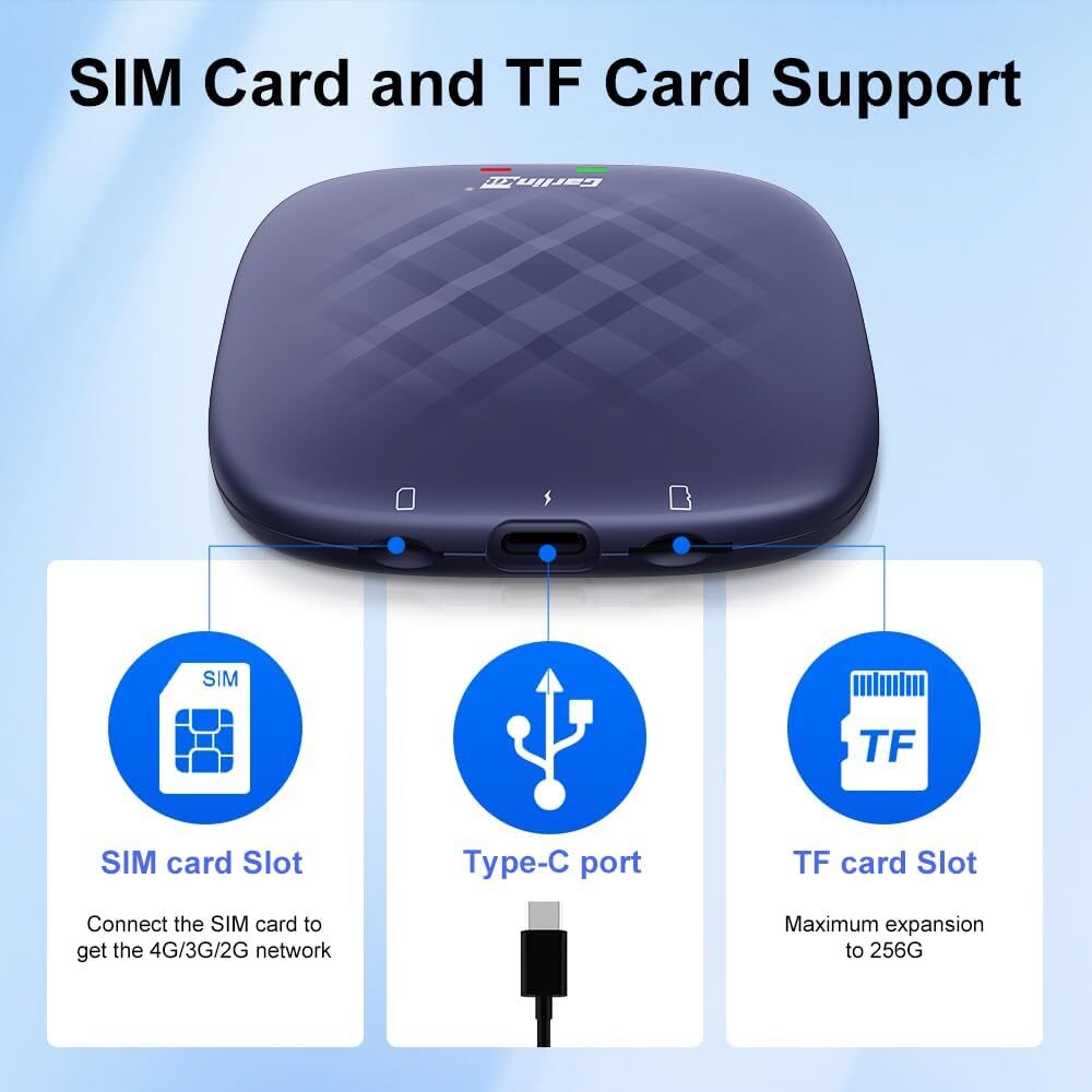 Tbox Plus Cpc200 4G + 64G Carplay Ai Box Customized Logo Carlink Car Play Tv Box