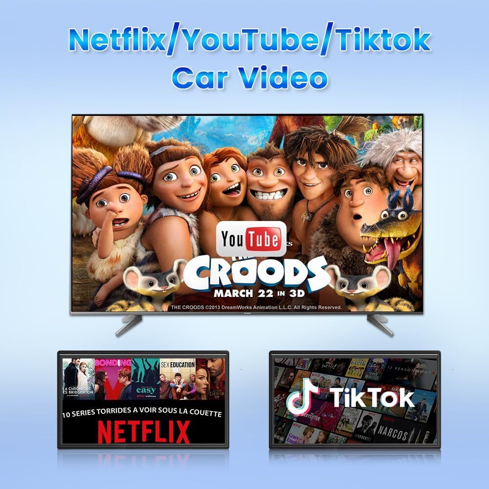 Tbox S Model 8G + 128G Carplay Ai Box Android 13 System Car Play TV Box 1080p Carplay Android Auto Wireless Adapter