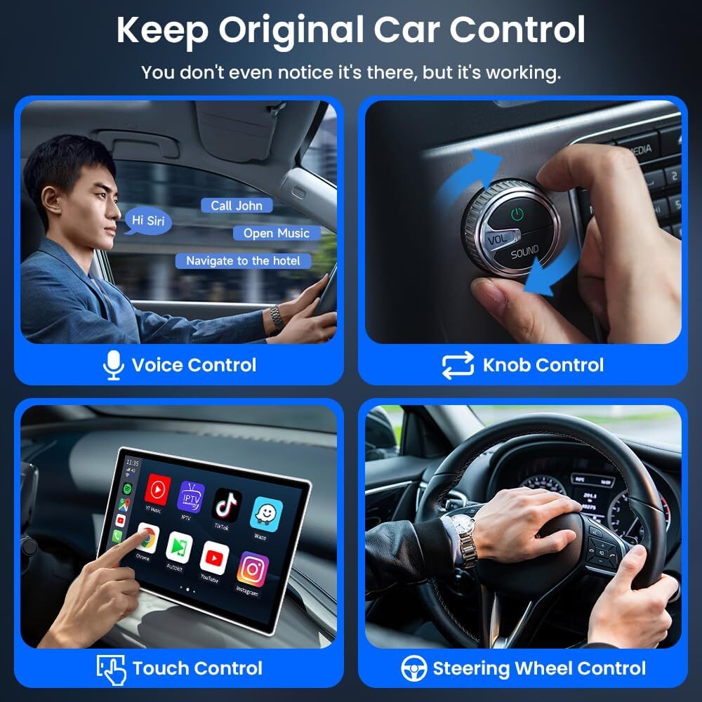 Wireless CarPlay Smart Car Ai Box Tbox Plus 8-Core 8g 128gb with Streaming Apps YouTube Netflix Wifi GPS LTE Android 13