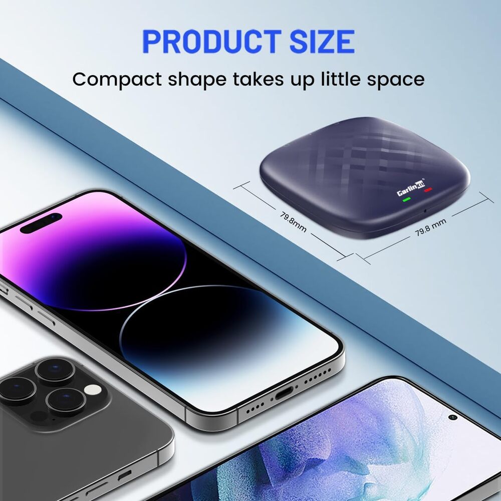 Wireless CarPlay Smart Car Ai Box Tbox Plus 8-Core 8g 128gb with Streaming Apps YouTube Netflix Wifi GPS LTE Android 13