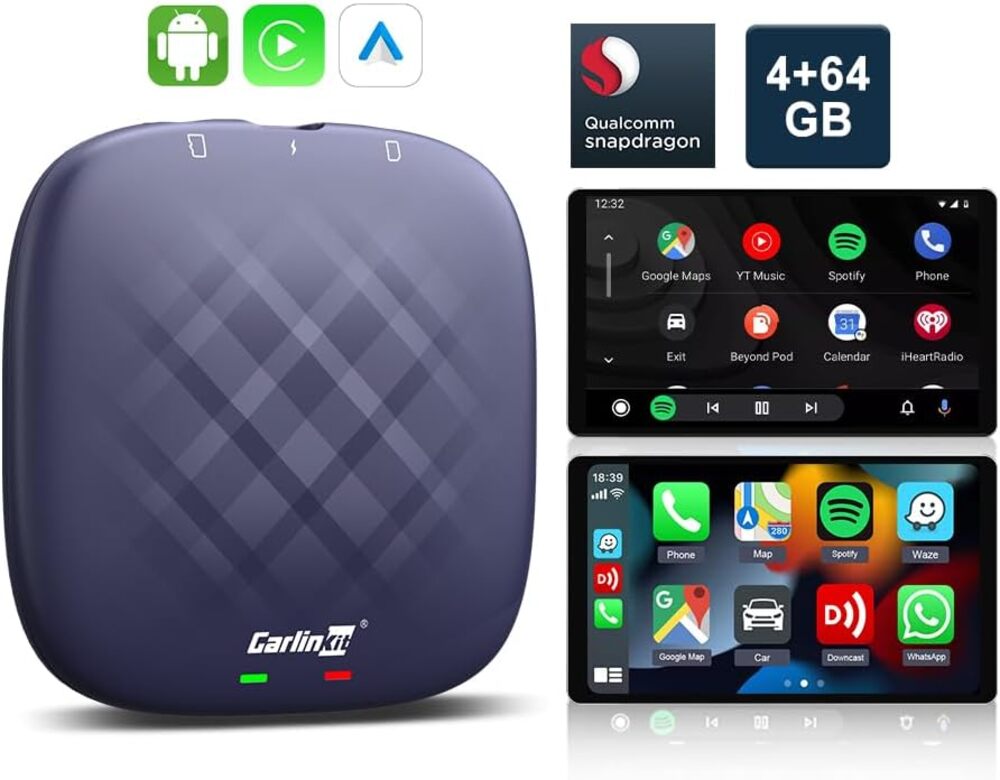 Carplay AI BOX Tbox-S Model Sim Card GPS Navigation 8+128G Wireless Carplay Ai Box Android 13