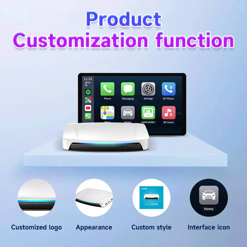 Wireless Android Auto Carplay Ai Box Multi Media TBox UHD SDM660 Android 13 8Gb 128Gb Dongle for Netflix