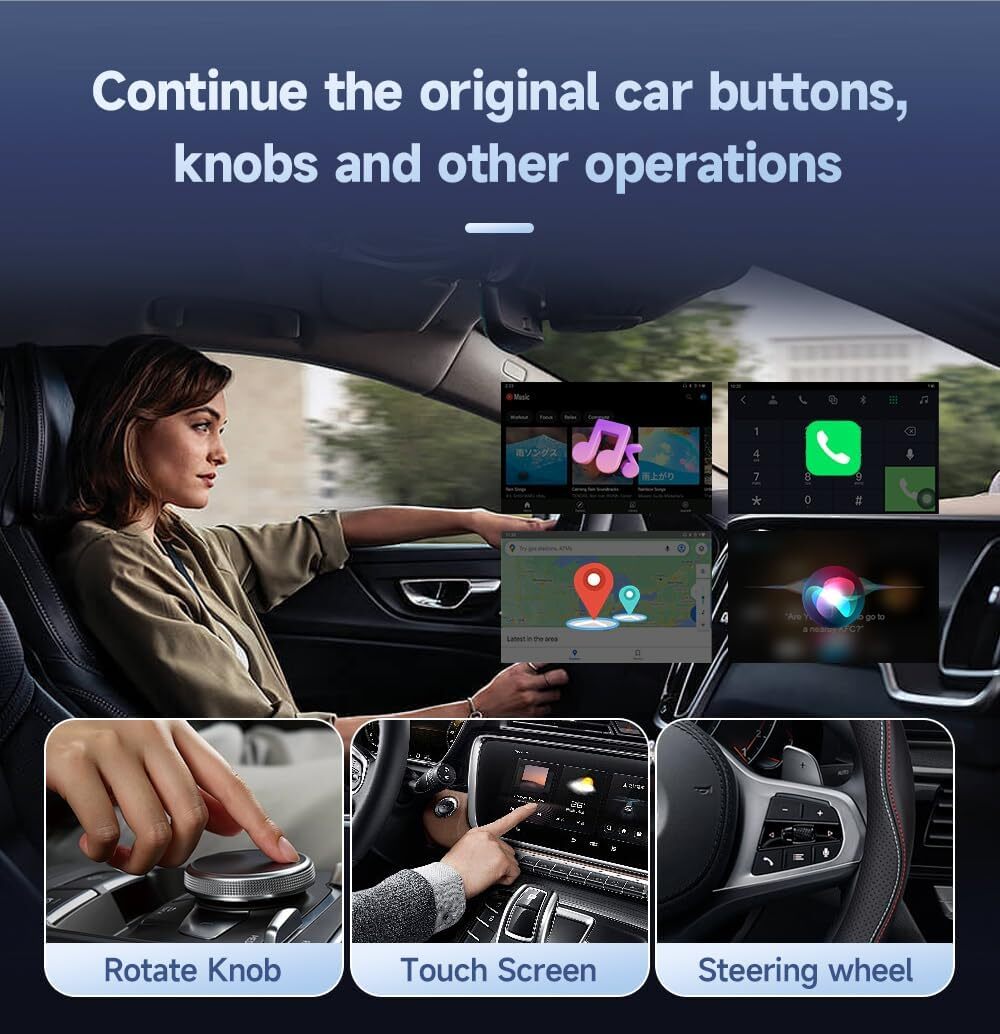 Android 13 Auto CarPlay Ai Box Wireless Adapter Dongle TBox UHD 4Gb 64Gb SMD660