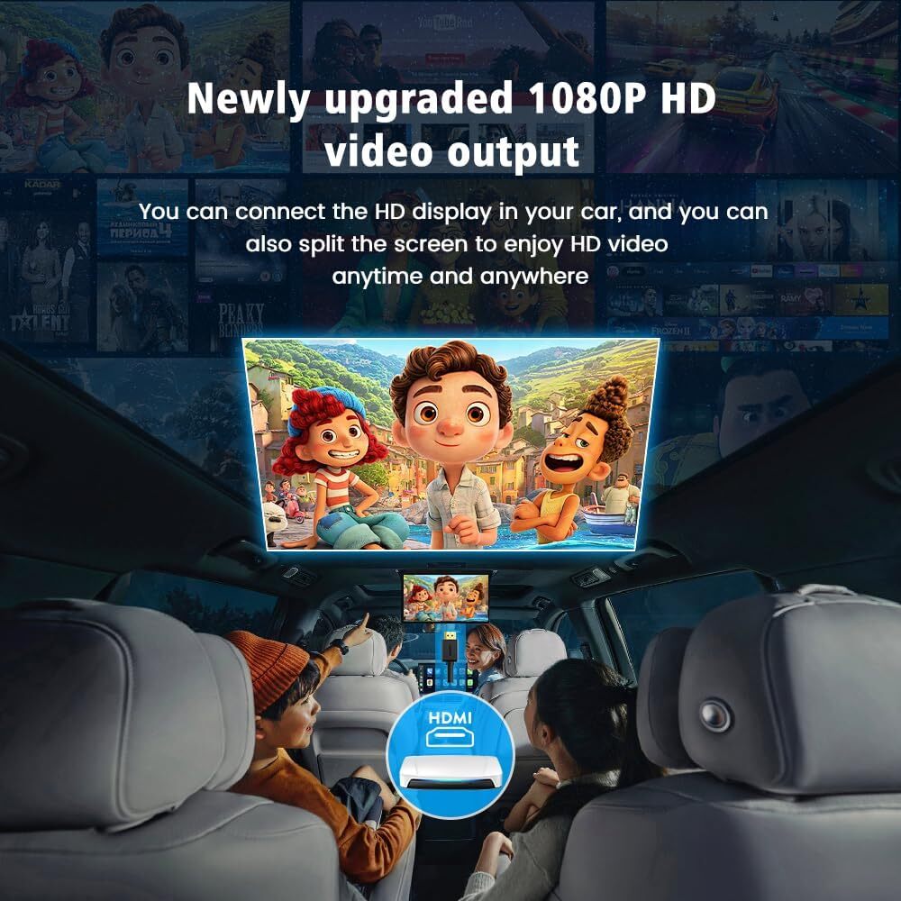 Android 13 HDMI Output TBox UHD Android Auto CarPlay AI Box SM6225 8G 128Gb Support Youtube Netflix