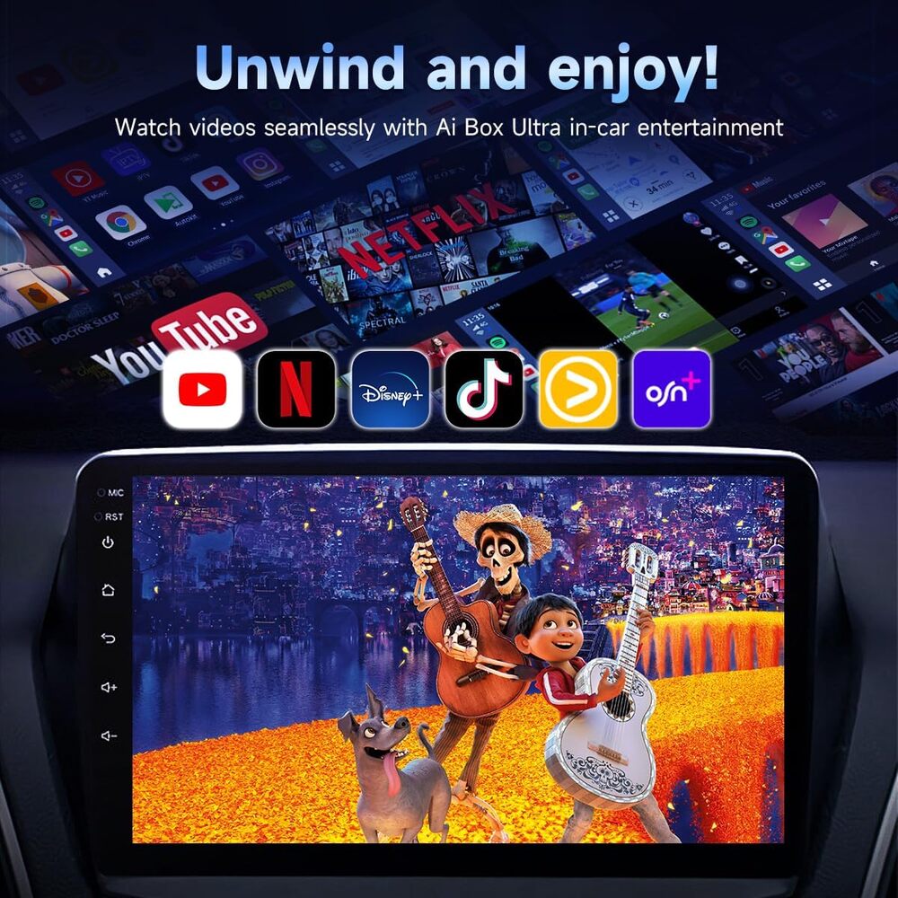 Carplay Andriod Auto to Multi Media Adapter for Wireless Youtube Netflix Tbox UHD USB HDMI Port 4G 64Gb SDM660 Ai Box