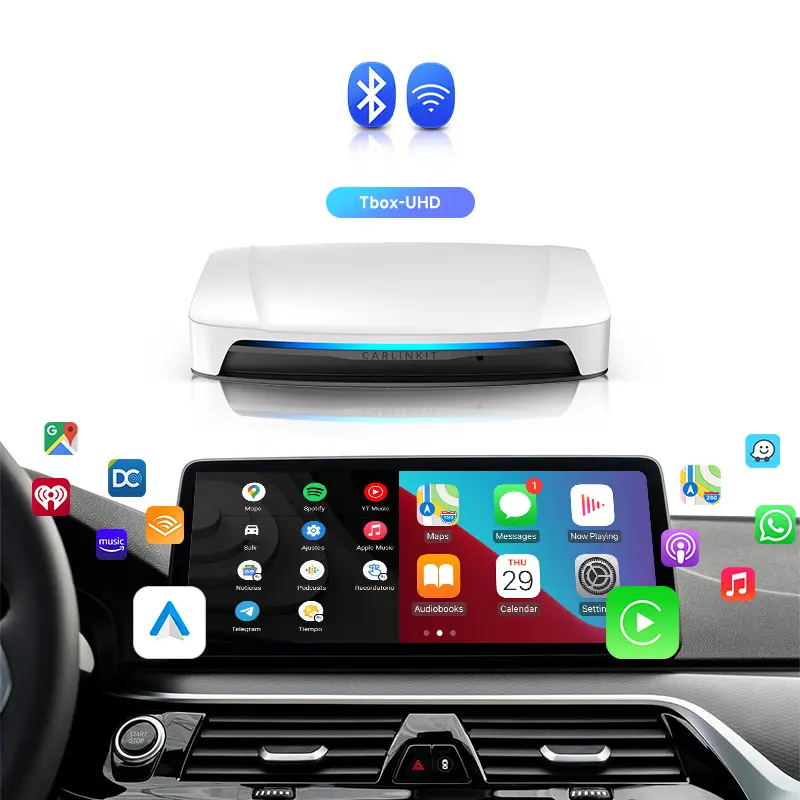 Carplay Android Auto Ai Smart Box Wireless Video For Netflix Youtube Carplay Android 13 Tbox UHD SM6225 HDMI 4Gb 64Gb