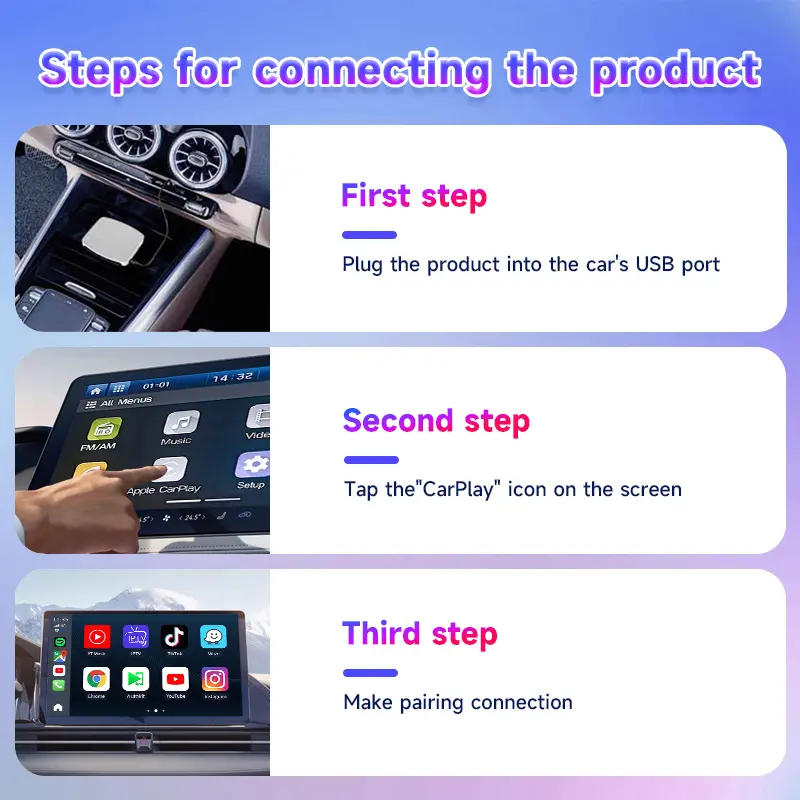 Carplay Android Auto Ai Smart Box Wireless Video For Netflix Youtube Carplay Android 13 Tbox UHD SM6225 HDMI 4Gb 64Gb