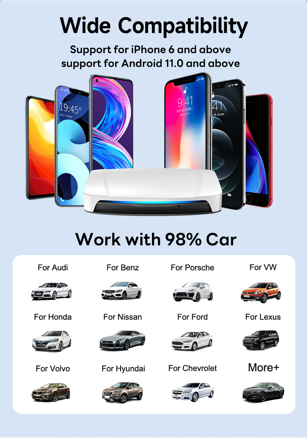 Carlinkit Tbox UHD Android 13 CarPlay HDMI 8Gb 128Gb Ai Smart Box SM6225 Wireless Video For Netflix Youtube