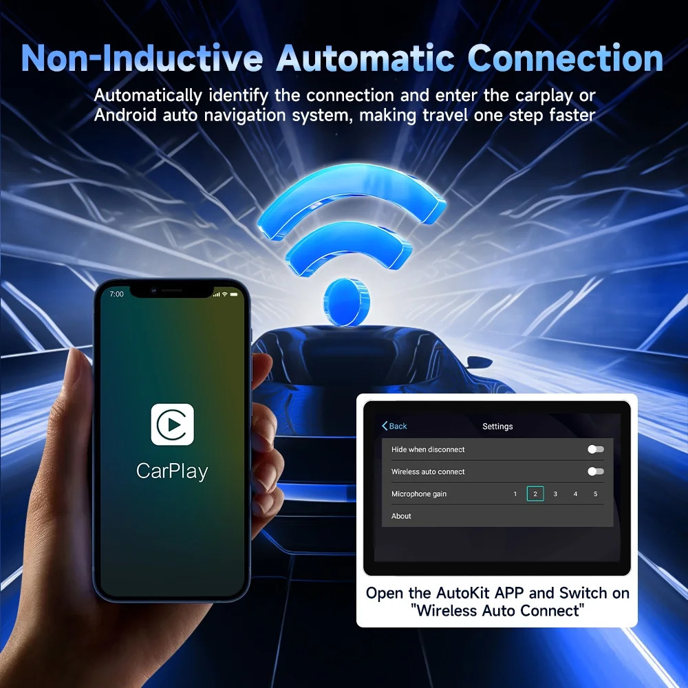 Android 13.0 Carplay Wireless AI Box T-Box UHD Youtube Netflix SDM660 Multimedia 128Gb