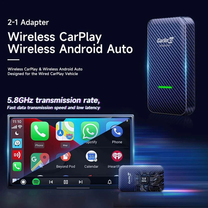CP2A Wifi Bluetooth Carplay And Android Auto Wireless Adapter For Audi Benz Vw Golf Mk6