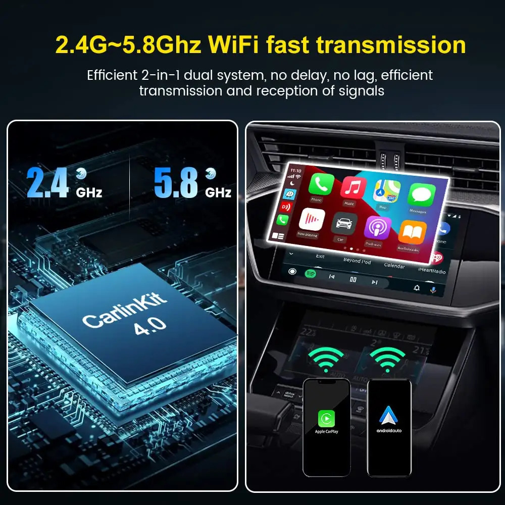 Wireless Android Auto And Carplay Adapter CP2A Kit Ai Box Upgrade Car Play Dongle Carlinkit 4.0 For Apple Kia