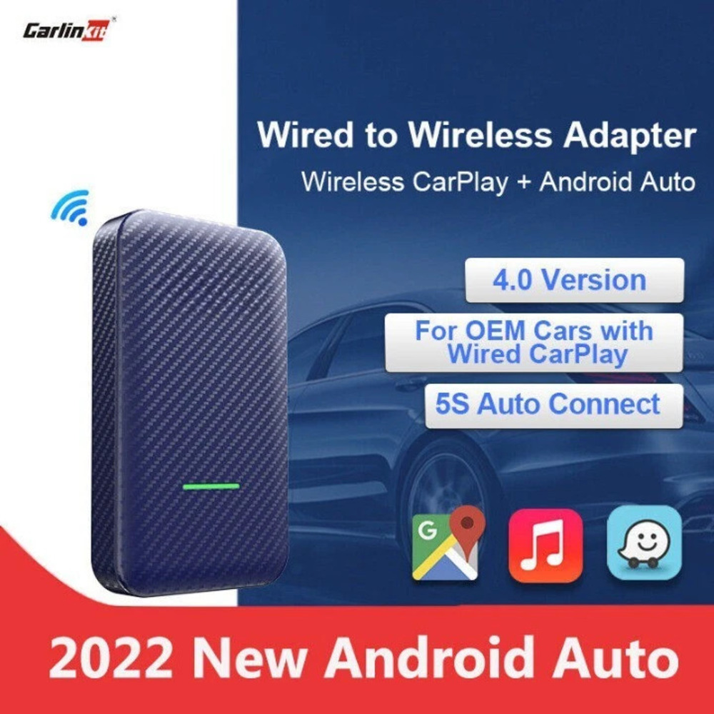 2 In 1 Android Auto Carplay Wireless Adapter CP2A Compatible With Wired CarPlay USB Plug And Play