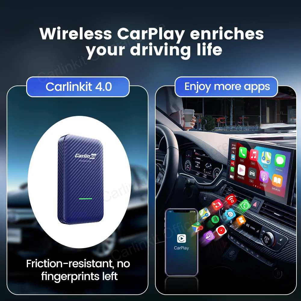 2 In 1 Android Auto Carplay Wireless Adapter CP2A Compatible With Wired CarPlay USB Plug And Play