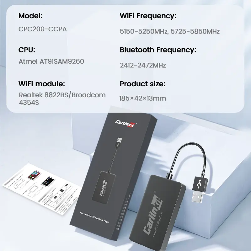 CPC200-CCPA USB Dongle For Android Head Units Wireless Carplay And Android Auto AI Box Upgrade Car Screen