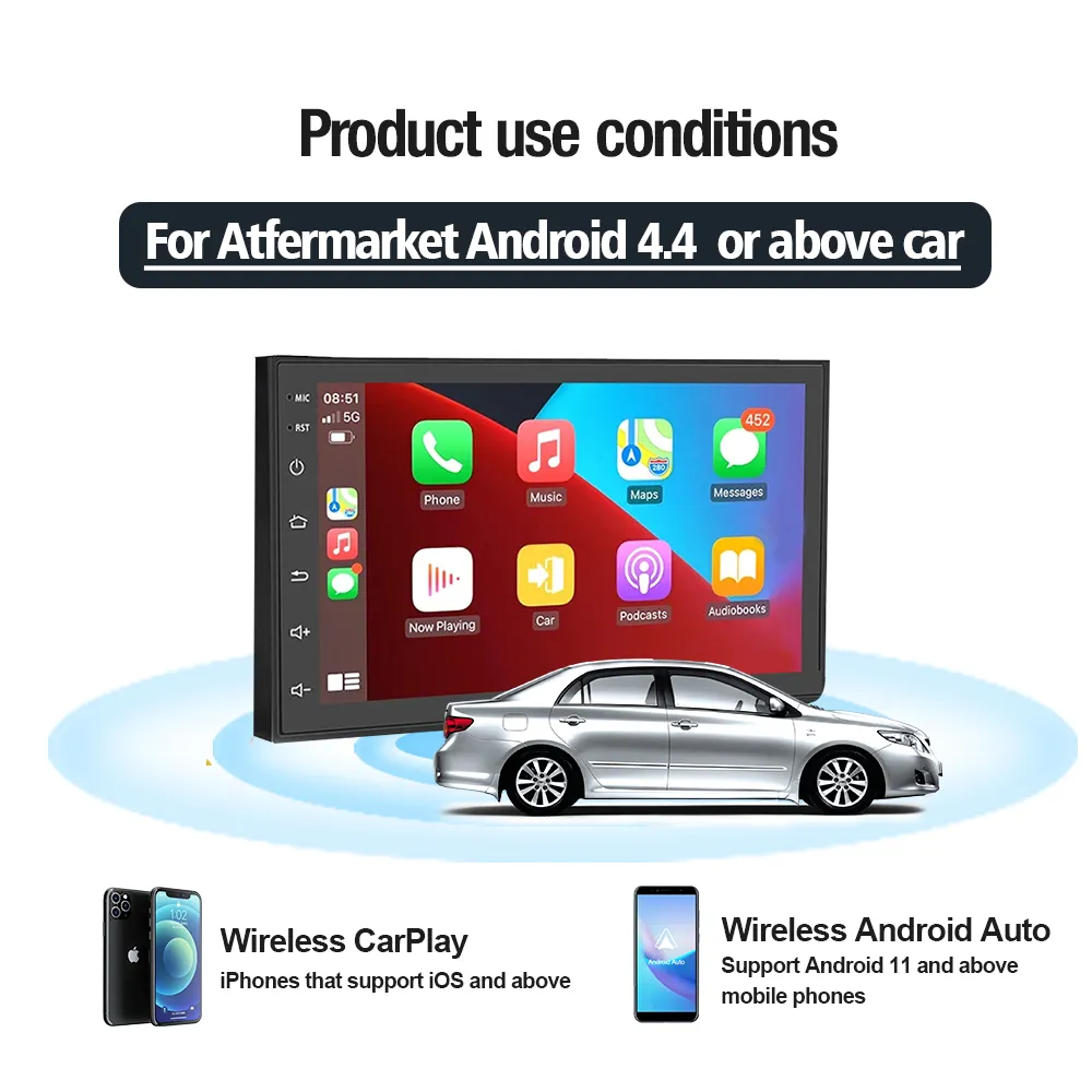 Android Car AI Box CCPA Wireless USB Dongle Android Auto And Carplay Supporting Wired Mirroring