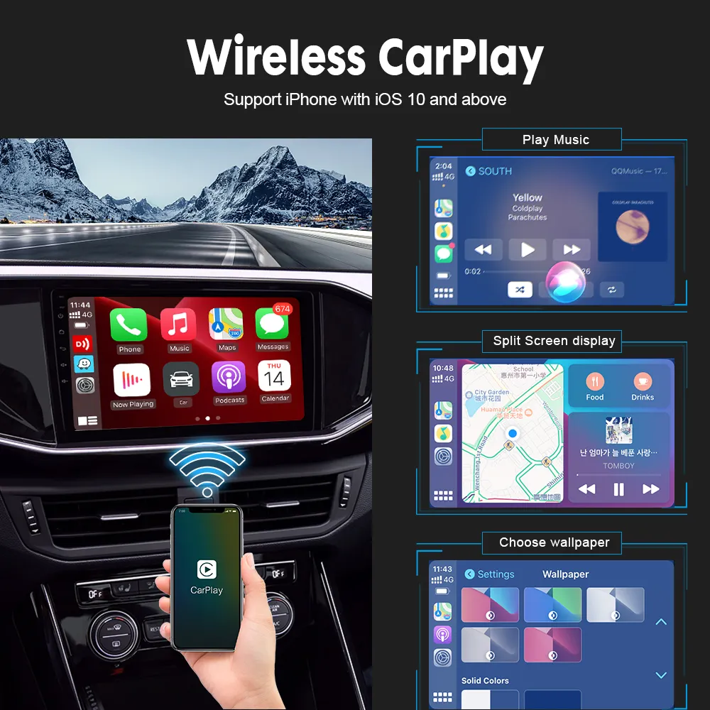 High Speed Android 4.4+ to Wireless Carplay Android Auto USB Dongle Streaming Box CPC200-CCPA