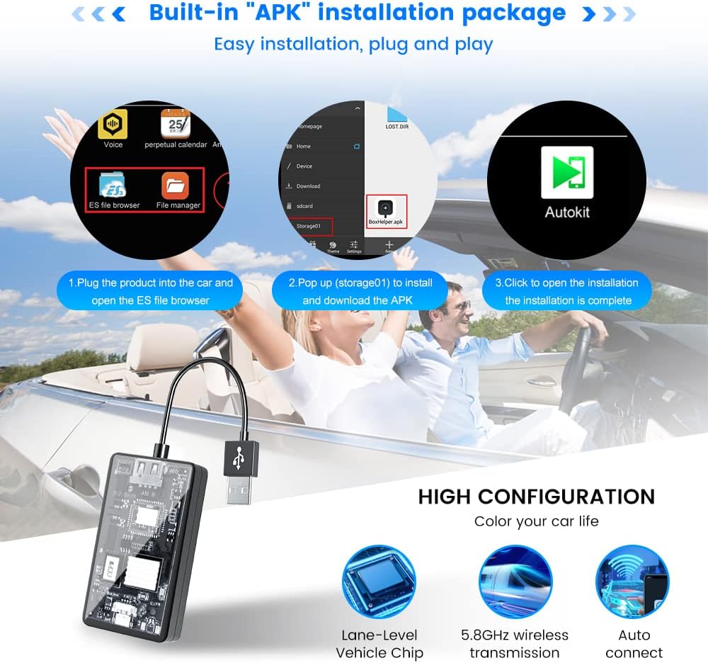 High Sensitivity CPC200-CCPA Multimedia Car Wireless CarPlay Android Auto Dongle For Android 4.4 +