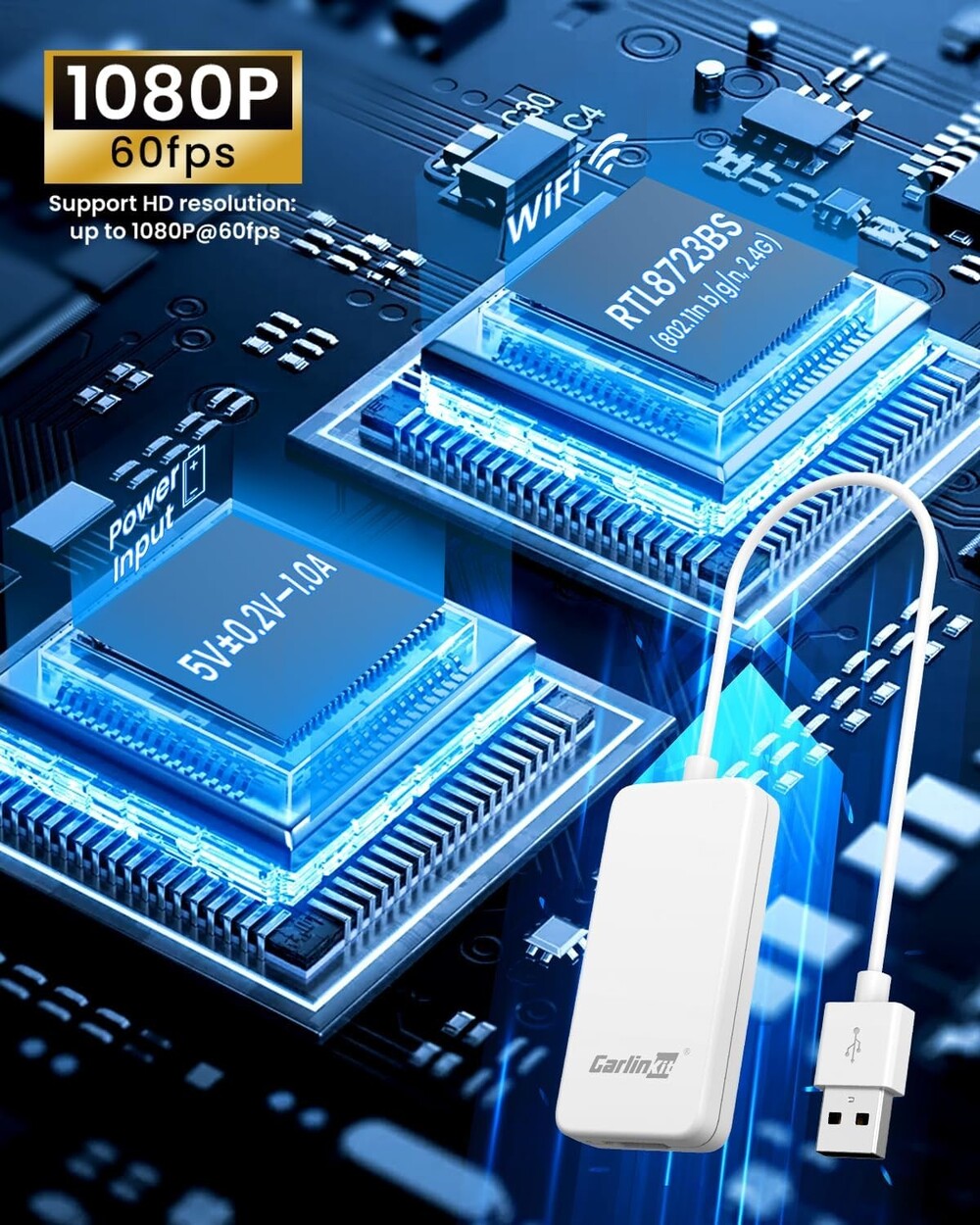 Multimedia Connectivity Wired Carplay Hdmi Video Input Conversion Box 1080P Car TV Mate Adapter HD2CP