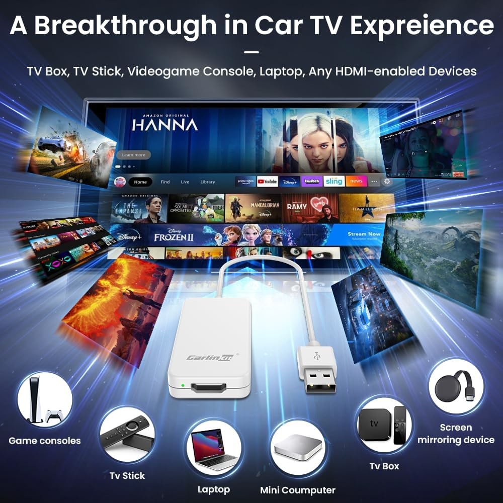 Wired Carplay Upgrade HDMI HD2CP Carplay Android Auto Phone Link Carplay USB Adapter