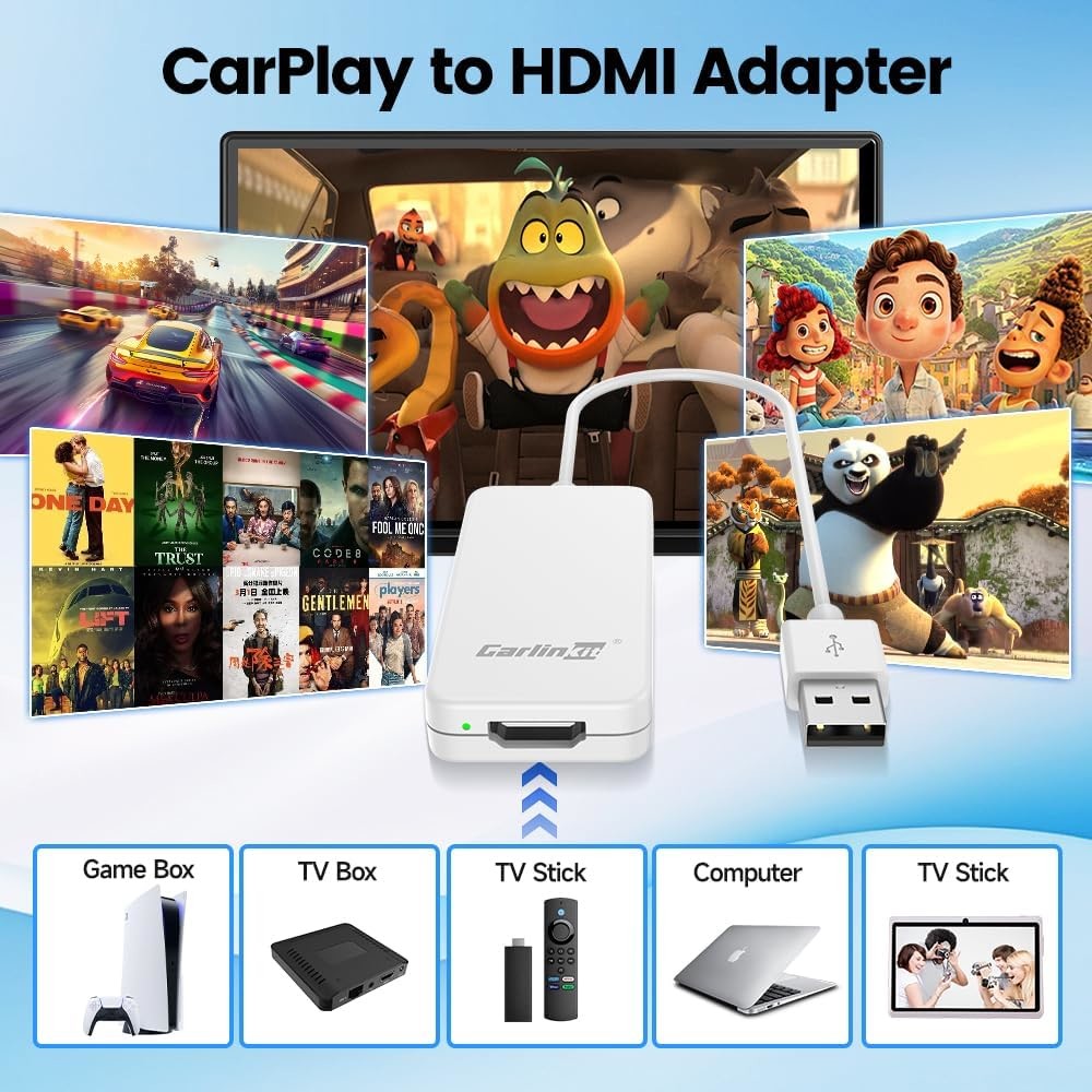 HD2CP Orginal Wired Carplay Upgrade HDMI Video Input Conversion Box 1080P Car TV Mate Adapter Stream Carplay