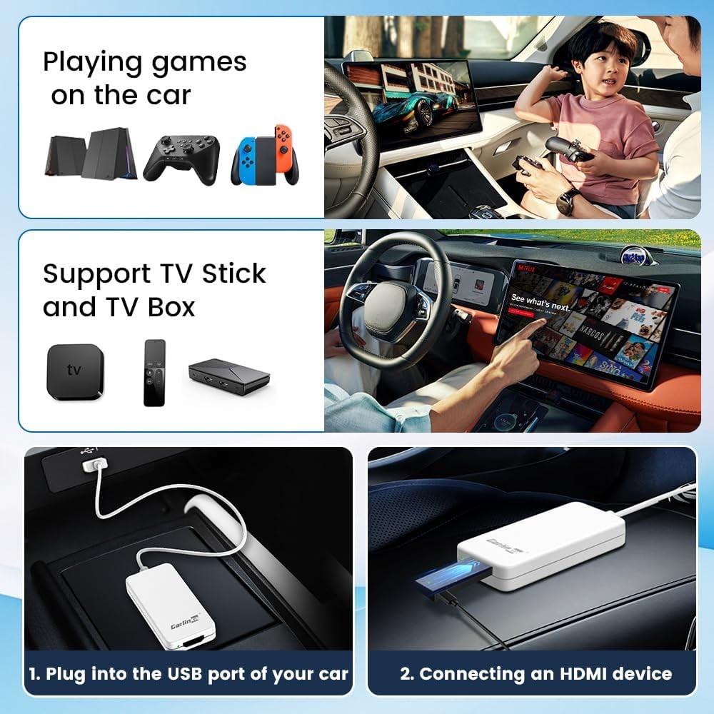 HD2CP Orginal Wired Carplay Upgrade HDMI Video Input Conversion Box 1080P Car TV Mate Adapter Stream Carplay