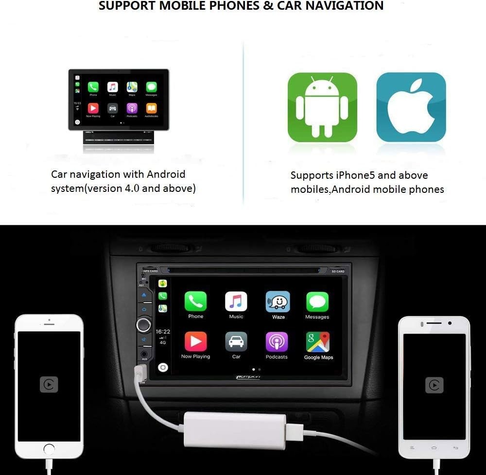 Carplay To HDMI HD2CP Carplay Hdmi Video Input Conversion Box 1080P 720P Multimedia Adapter Car Tv Mate Dongle