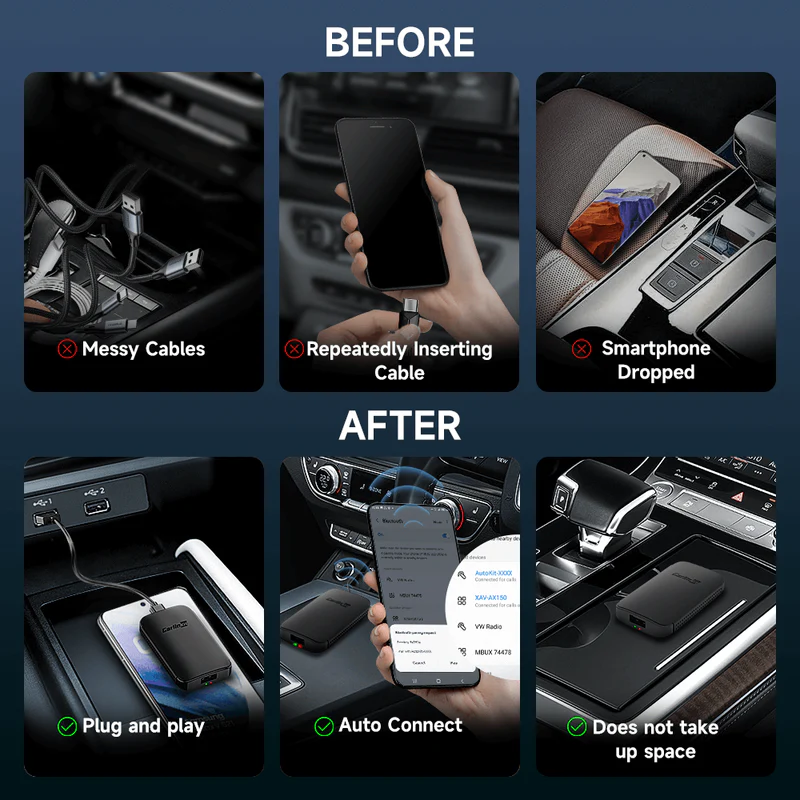 Android Auto Wired To Wireless Adapter Smart Ai Box Plug And Play Dongle CPC200-A2A