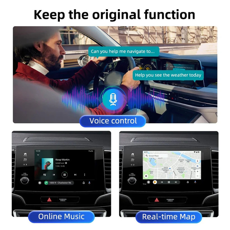 Plug And Play Wired Android Auto To Wireless Adapter Dongle A2A Cpc200 Car Play Android Auto Ai Box