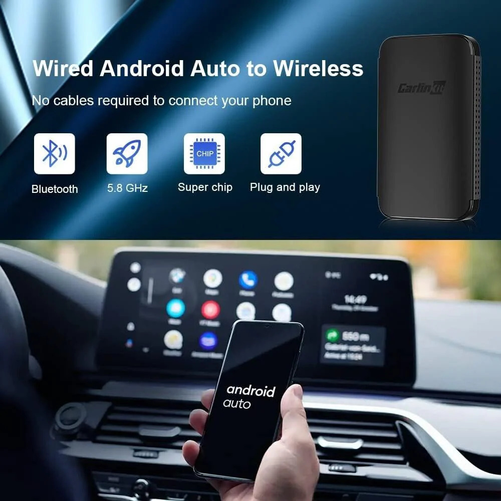 A2A Wired Android Auto To Wireless Android Auto Ai Box Dongle For Online Navigation Music Playback