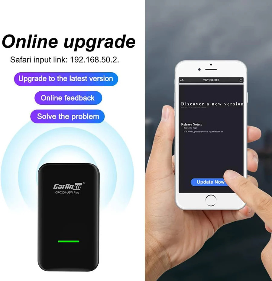 Wired To Wireless Carplay Adaptor Dongle Carlink 3.0 U2w Plus Ai Smart Box For Apple