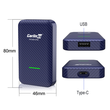 2 In 1 Android Auto Carplay Wireless Adapter CP2A Compatible With Wired CarPlay USB Plug And Play