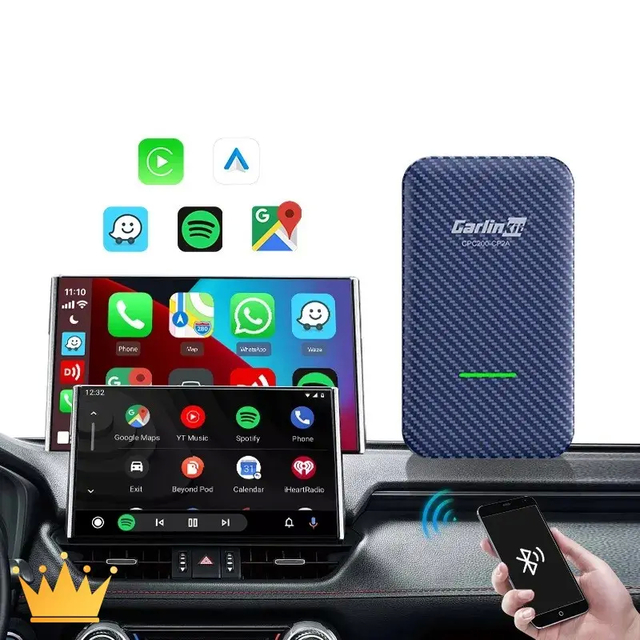 Portable CP2A Carplay And Android Auto Wireless Adapter Ai Box Plug And Play For Golf 7 Golf 6