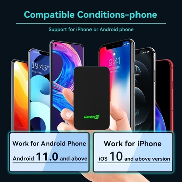 Car Connection 2 In 1 Android Auto Carplay Wired To Wireless Adapter Dongle 2air