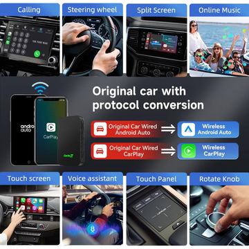 Wireless Carplay Android Auto 2 In 1 Adapter Ai Box CPC200 2air Strong Anti Interference