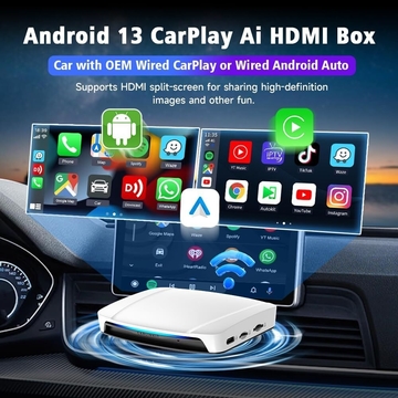 Wireless Android Auto Carplay Ai Box Multi Media TBox UHD SDM660 Android 13 8Gb 128Gb Dongle for Netflix