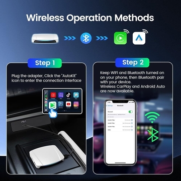 Android 13 Auto CarPlay Ai Box Wireless Adapter Dongle TBox UHD 4Gb 64Gb SMD660