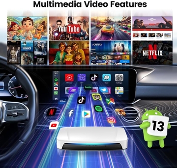 Carlinkit Tbox UHD TV Box Android 13 CarPlay AI Box SM6225 8Gb Adapter 4K HD Video Output