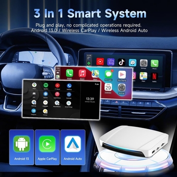 Carplay and Andriod Auto to Multi Media 4K HD Video Output Online Video FOTA UHD TV Box SDM660 4Gb Adapter